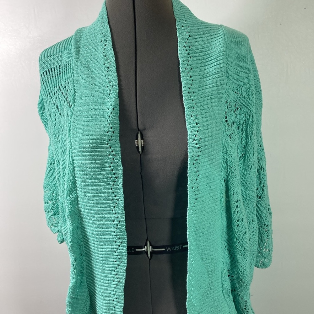 Bina Sweater Women Size 28-30 Open Front Crochet Cardigan Sweater New With Tag - Picture 2 of 8